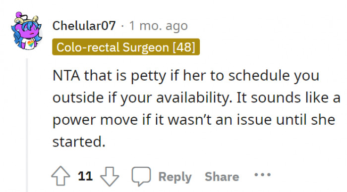 It seems like this is how the new manager wants to assert dominance over her employees.