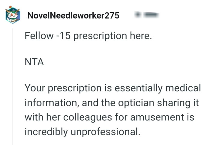 OP's prescription is essentially medical information