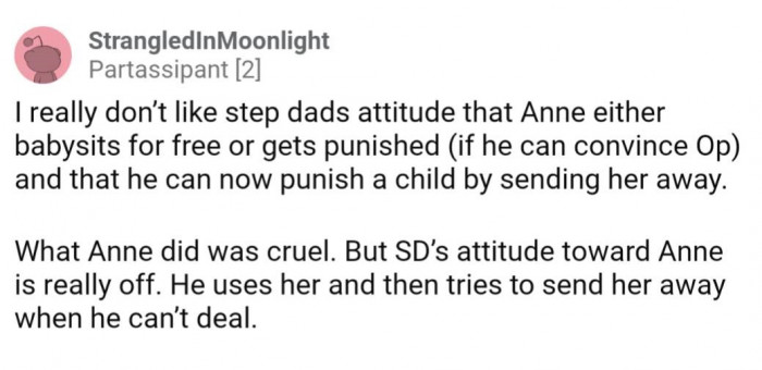 Step-dad's attitude overall is terrible