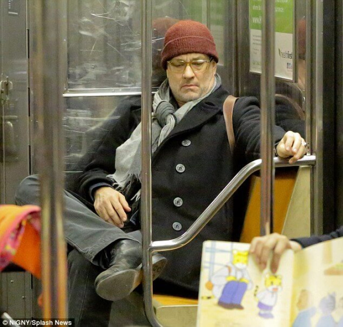 19. Tom Hanks sighted on public transport