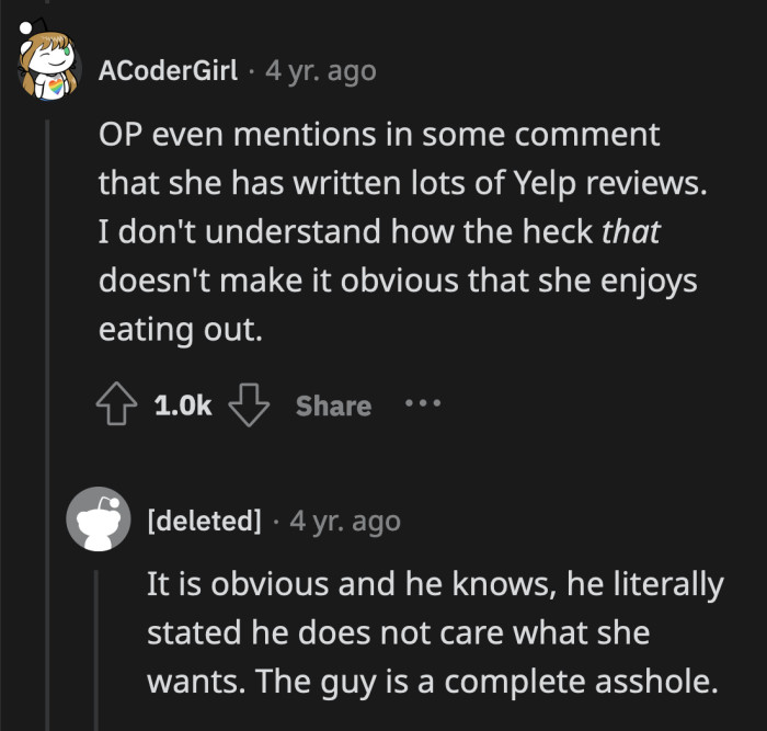 It's possible that OP knows how exhausted his girlfriend has been, he just doesn't care enough to do anything about it