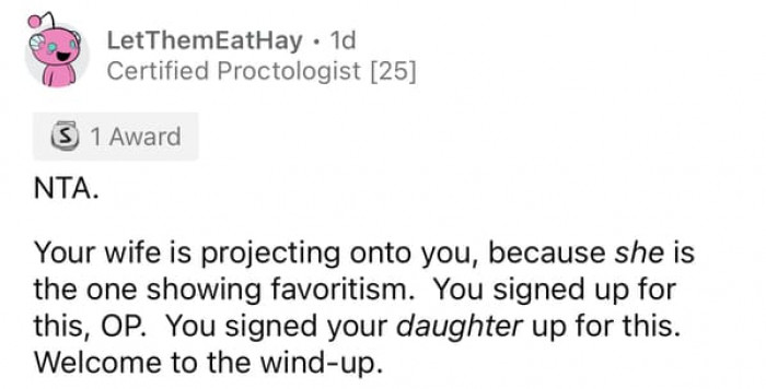 His Wife Is Projecting