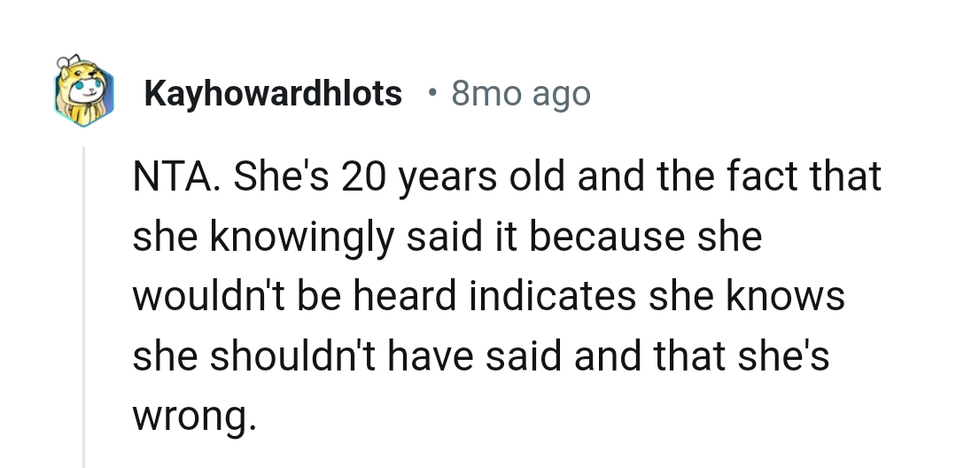 She shouldn't have said that