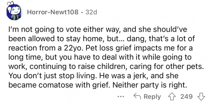 You have to deal with pet loss grief the best way you can.