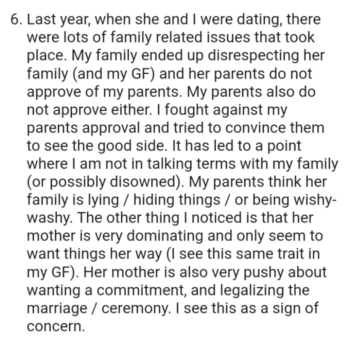 The OP also had to fight for his parent's approval as his parents and hers are at loggerheads