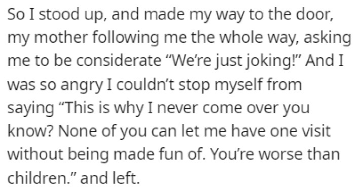 OP got up and left their house