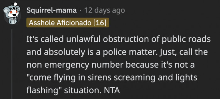 OP can start by going through the non-emergency line and not cause panic