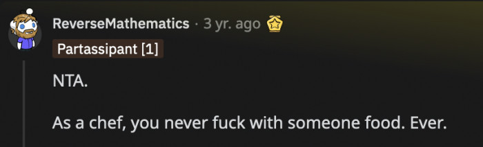 You do not mess with people's food or drinks