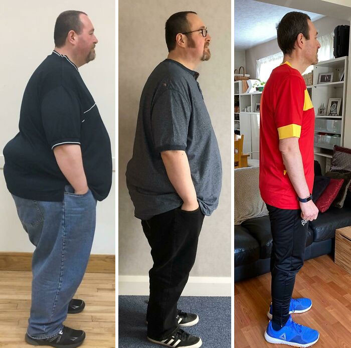 "Joined Slimming World UK In July 2017 - May 2020. 520.5lb - 380.5lb - 215lb"