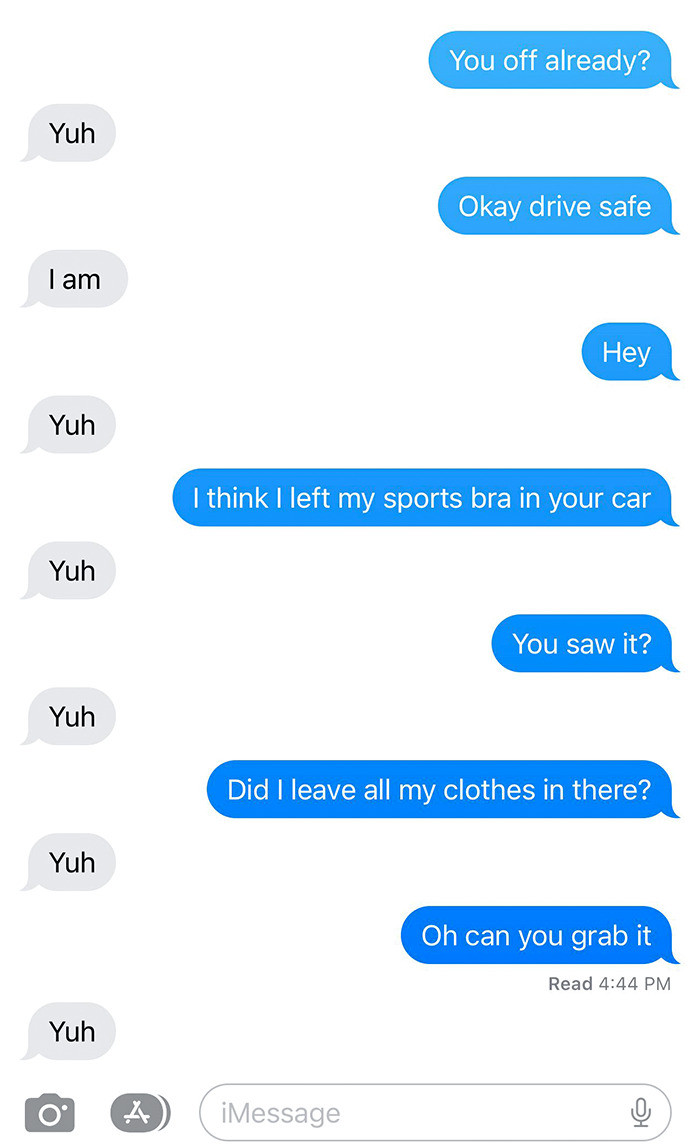 40. My Husband Is The Driest Texter