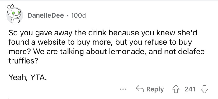 A drink is not worth all this drama.