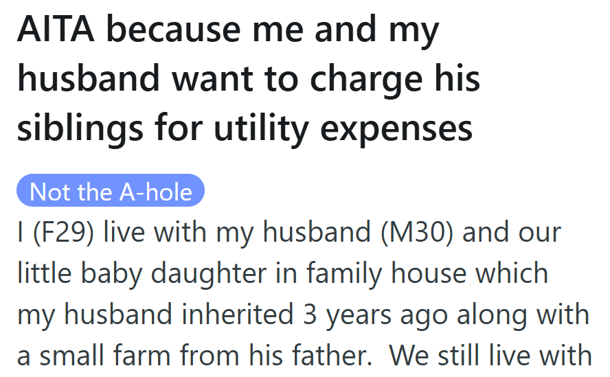 A couple living in an inherited family home found themselves caught in an unexpected household dispute.