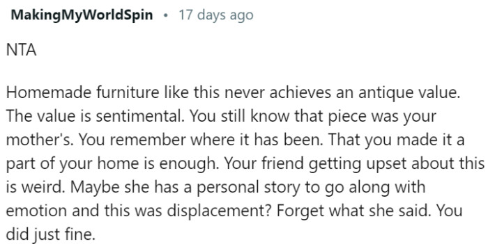 Sentimental value outweighs antique worth