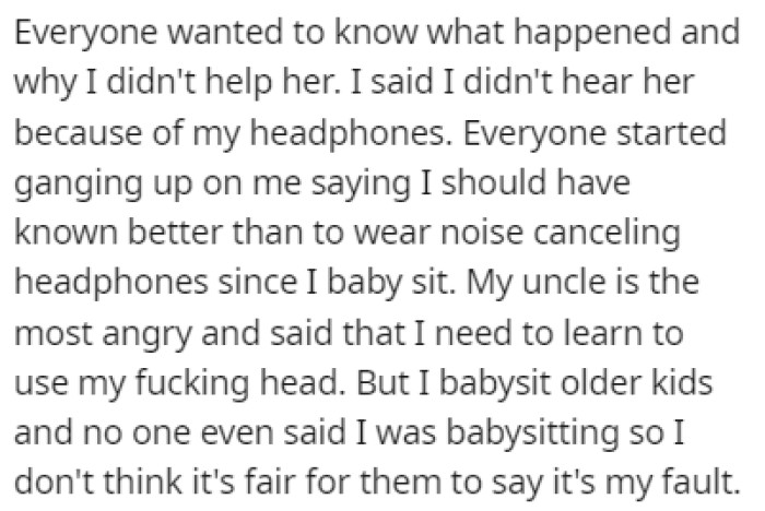 OP never heard a thing because he was wearing noise-cancelling headphones