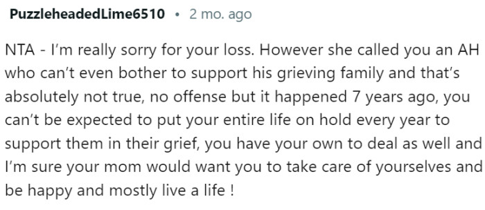 Their mom would want her children to take care of themselves