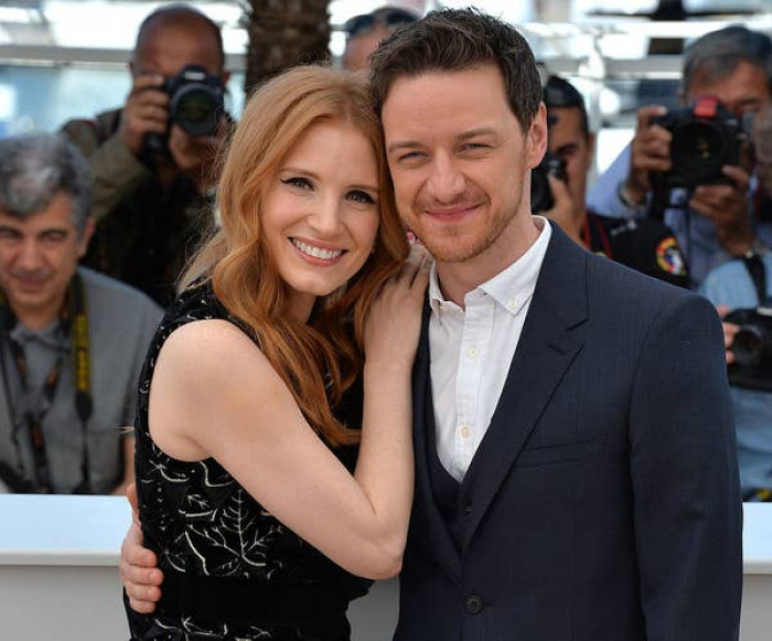 16. James McAvoy and Jessica Chastain