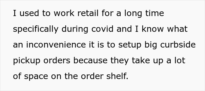 OP used to work in retail