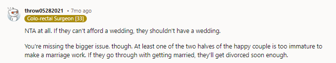 NTA  Being in the wedding party does not obligate you to help pay for the wedding.  Just no.