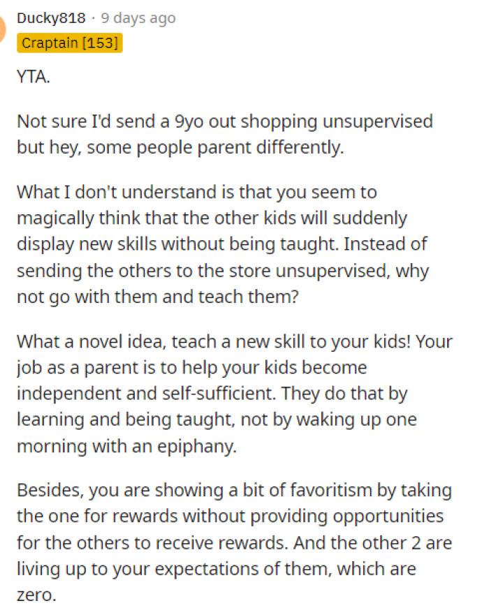 We're not sure how we feel about leaving a 9-year-old in the store either, but to each their own, I guess.