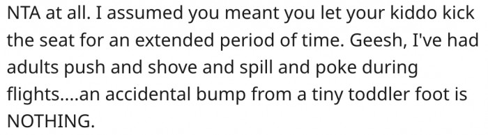 Getting kicked accidentally by a kid shouldn't be a big deal.