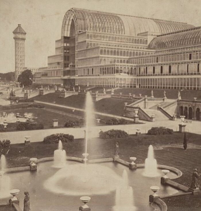 Crystal Palace And Gardens, London, England. Built In 1851 And Demolished In 1941