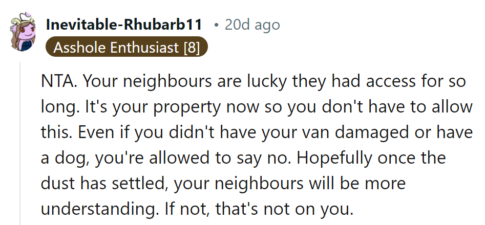 Lucky streak's over, neighbors.