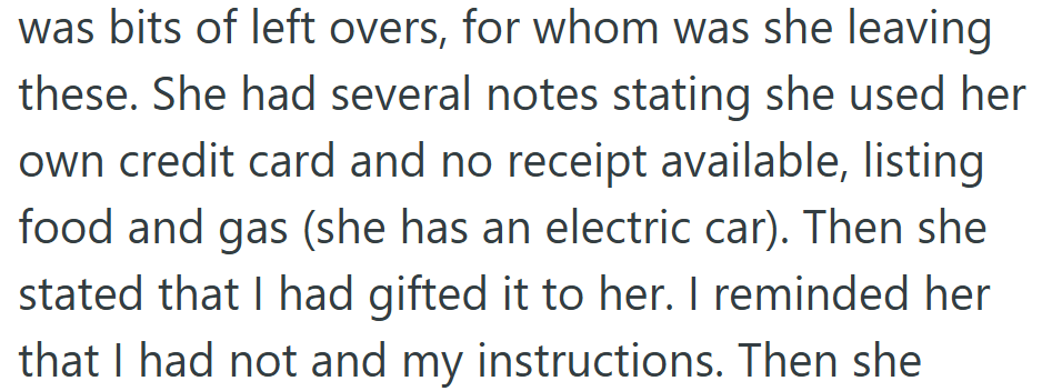 Her excuses kept changing—from missing receipts to claims it was a gift—all while her story made less and less sense.