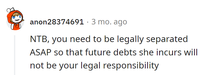 Cut the ties, dodge the debt! Separate now, save later!