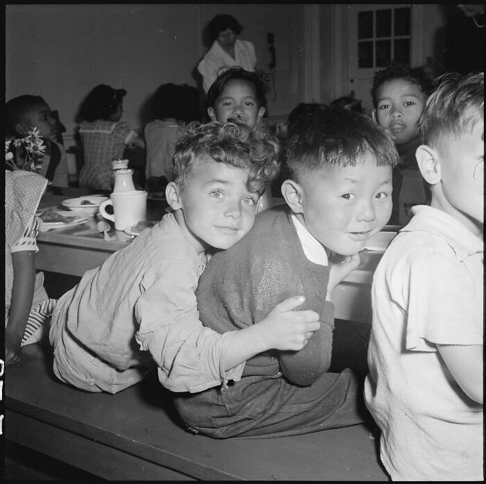 "Lunch Hour At The Raphael Weill Public School, San Francisco, California 1942"