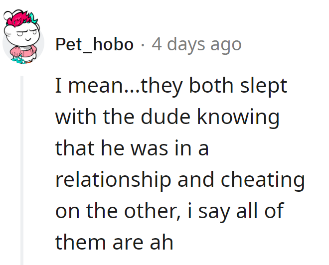 Looks like they turned the love triangle into a quadrilateral of questionable decisions. It's a group effort in AH-ville.