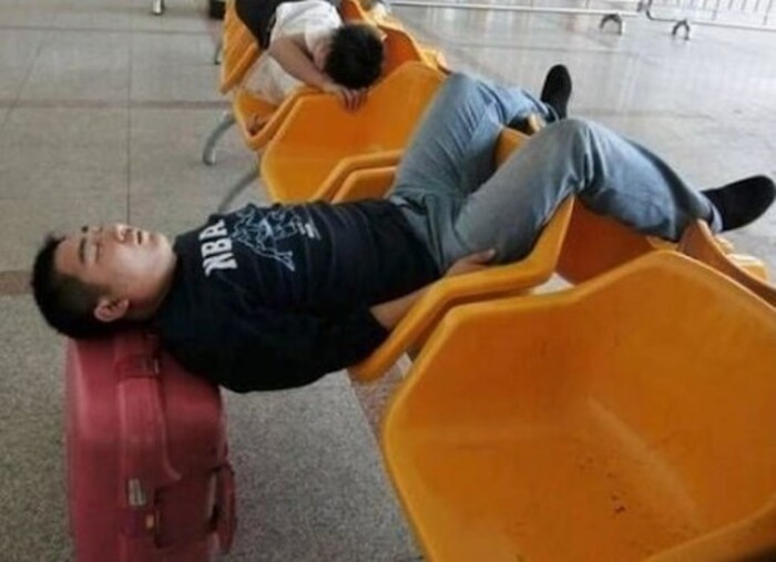 8. You don't have to pay for the VIP lounge to take a nice nap before your flight.