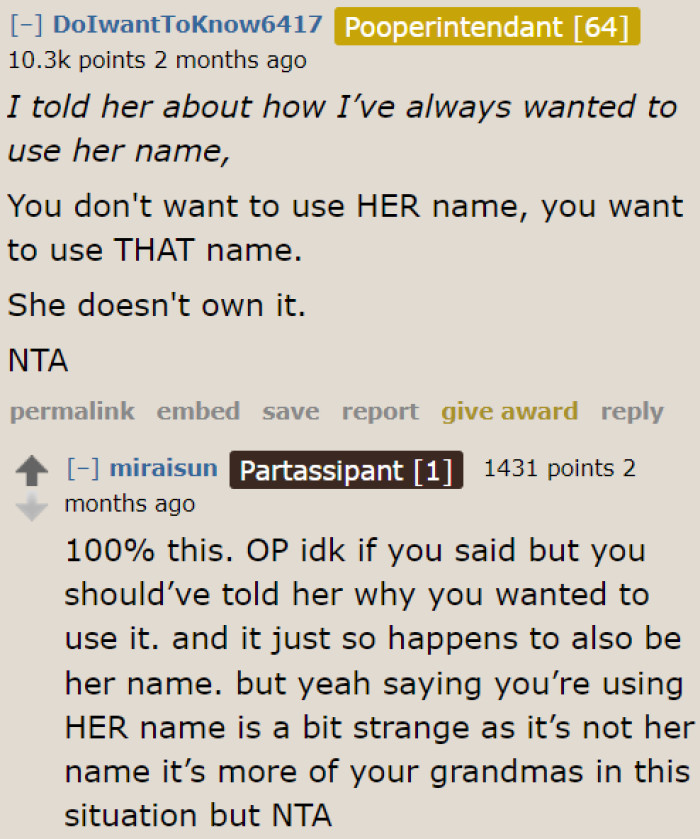 The name Hope isn't about the SIL. The OP should go ahead with her decision, according to the Redditors.
