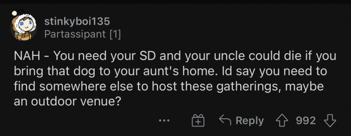 An outdoor venue would be more appropriate for family gatherings.