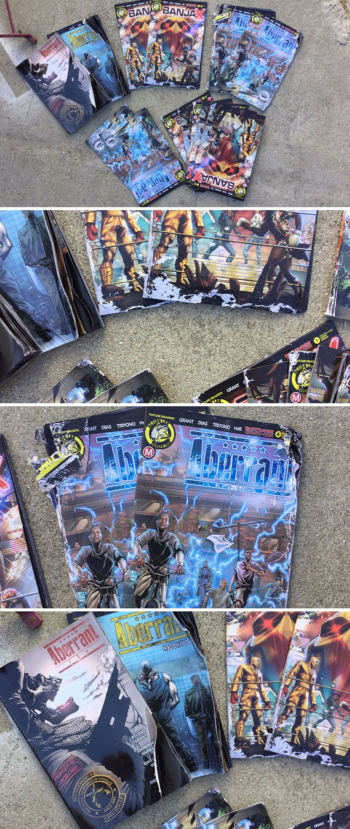 23. To Everyone Awaiting BCC-Exclusive Covers Of Aberrant And Banjax. I Had My Entire Stock (Several Hundred Dollars) Ruined, Thanks To A Forced Gate Check By American Airlines