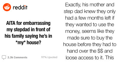 17-Year-Old Embarrasses Stepdad In Front Of His Family By Pointing Out That The House Was Not His