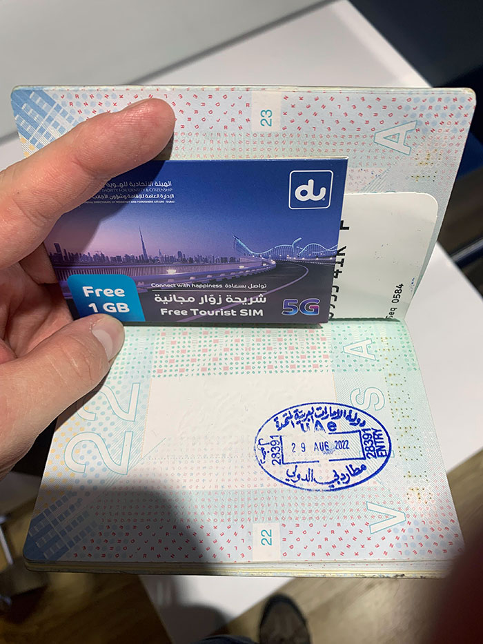 2. This Free Sim Card I Got In Dubai Immigration