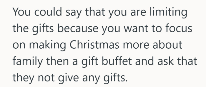 Shifting the focus back to time together instead of a pile of presents could bring some calm to the season.
