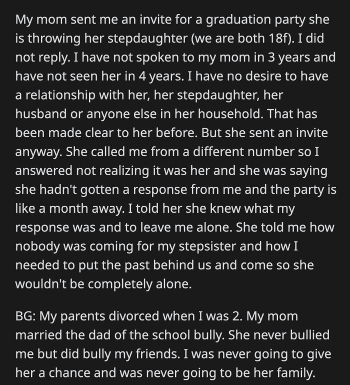 OP's old friends from that school said they plan not to sign the stepdaughter's yearbook due to her attitude.