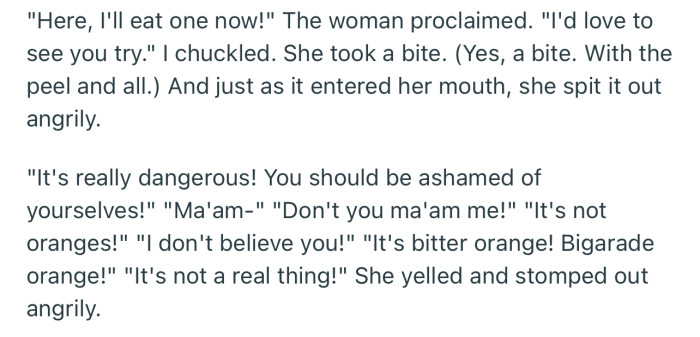 The woman took a bite, and you bet she was stunned!