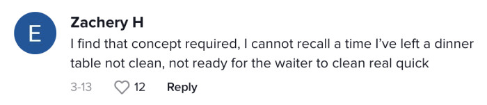 According to this TikToker, clearing your table at a restaurant after eating should be a basic requirement.