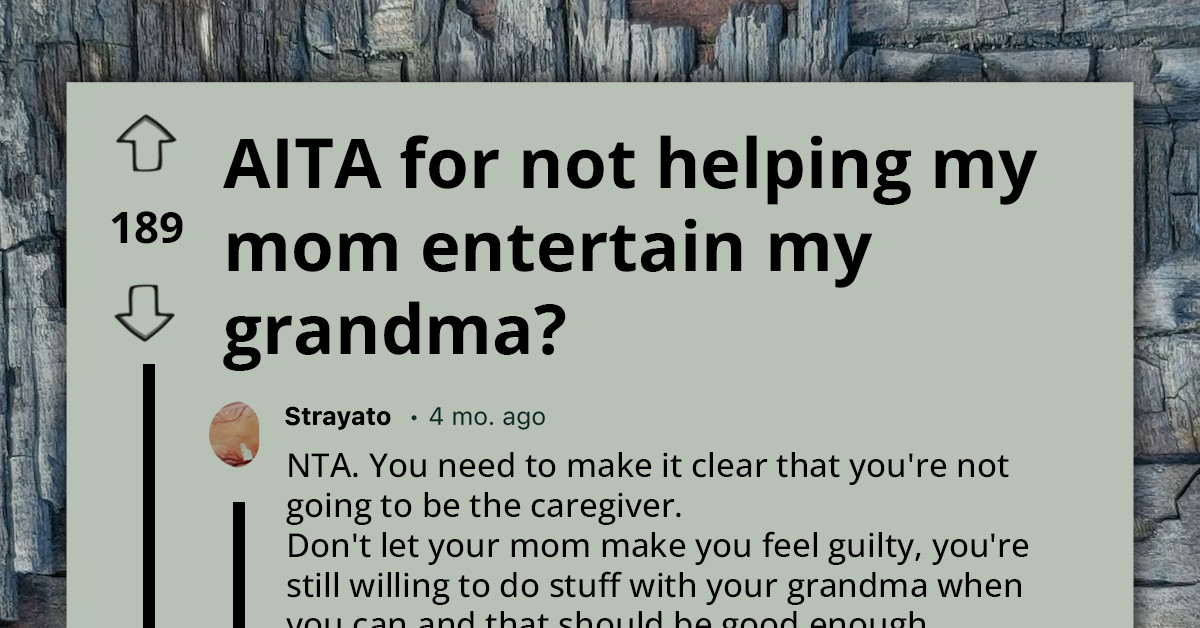 Woman Seeking Advice On Reddit After Unexpectedly Thrust Into Role Of Caregiver For 90-Year-Old Grandmother Without Consent Or Preparation