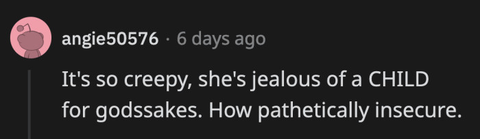 Aunt Lily needs to do a lot of introspection if she's so fixated on OP's looks.