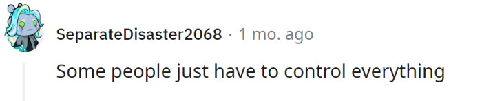 An over-controlling person