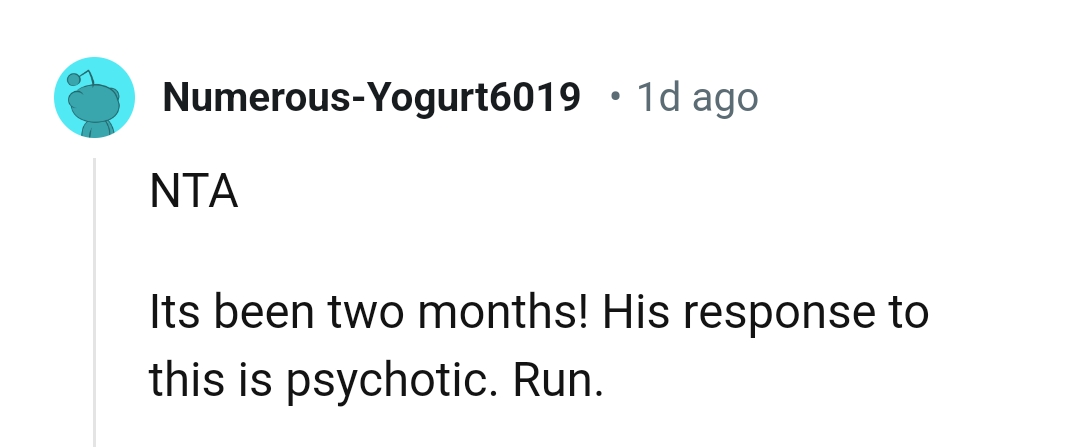 His response to this is rather psychotic