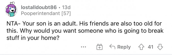 They're all adults, so they should act like adults.