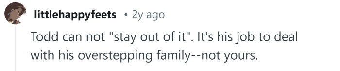 Todd needs to deal with it.