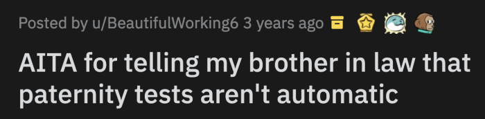 He said it was a requirement for the baby's birth certificate