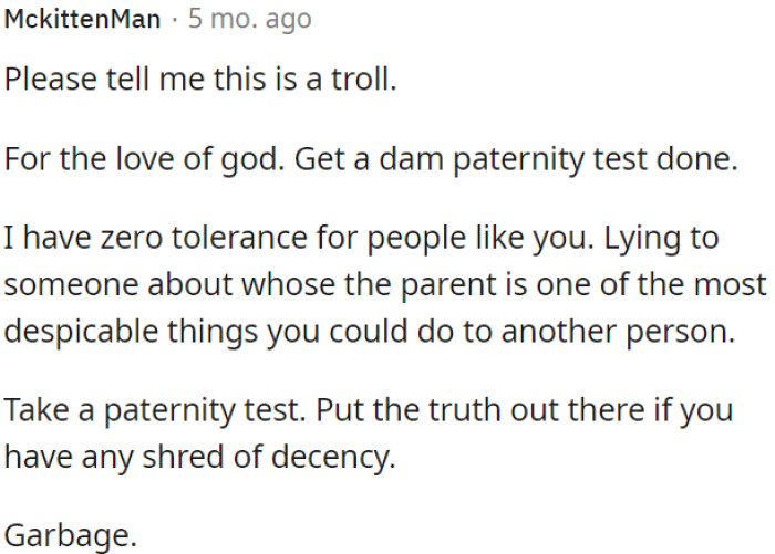 Lying About Parentage Is Despicable