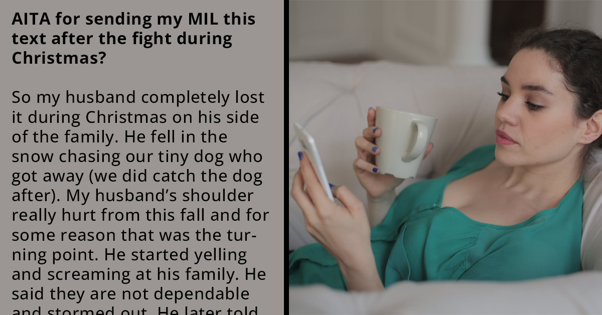 Redditor Sends Angry Text To MIL To Stand Up For Husband Because He Can't Do It For Himself