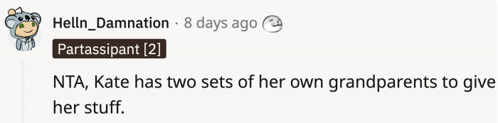 The other set can shoulder a car if they really want their daughter to have one.